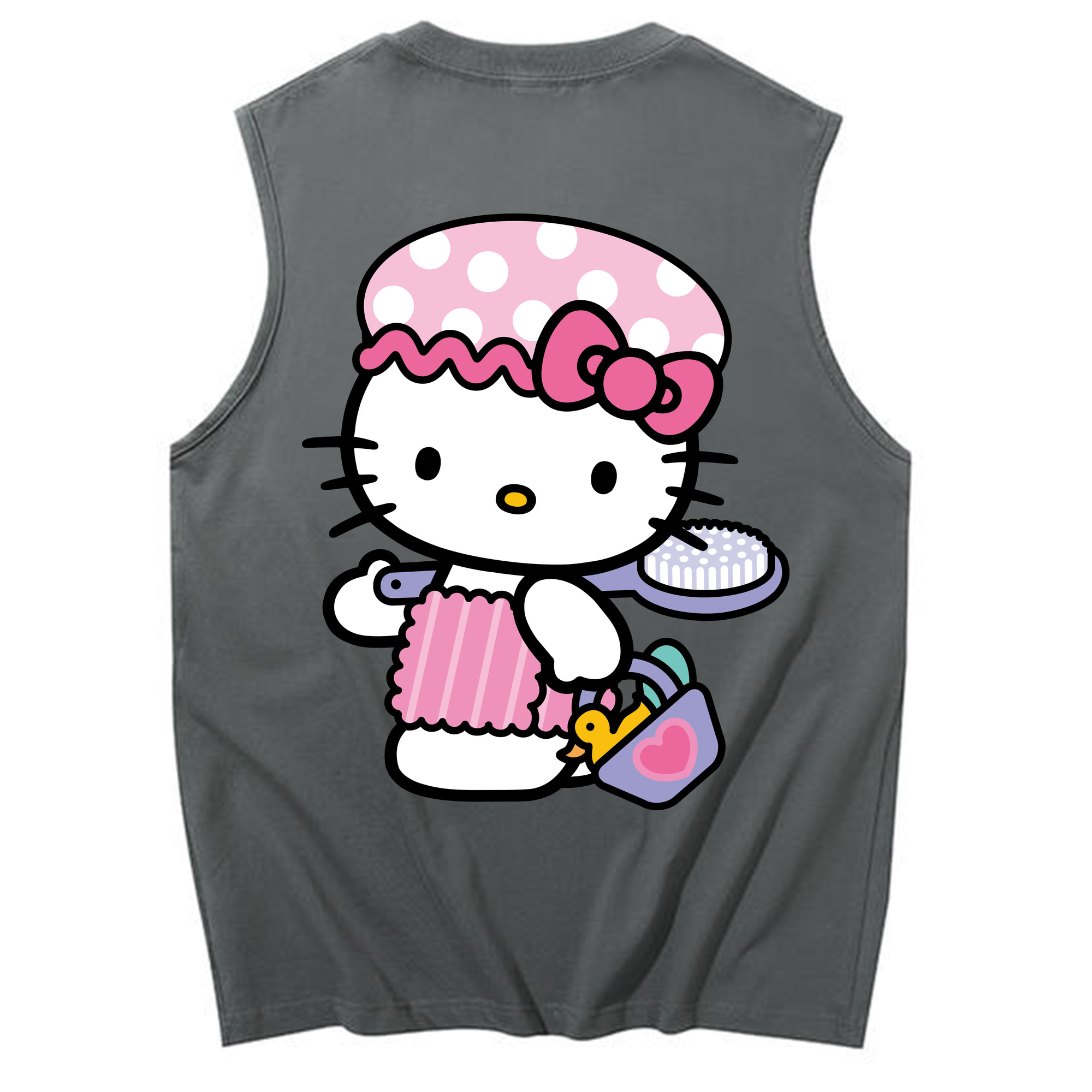 （画像用） Hello Kitty ハローキティ コットン100％タンクトップ（背面プリント）